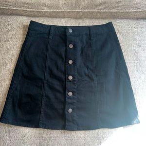 Black Denim Skirt